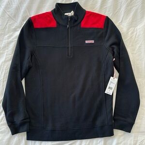 NWT Women’s Vineyard Vines Shep Shirt Navy & Red (Large)